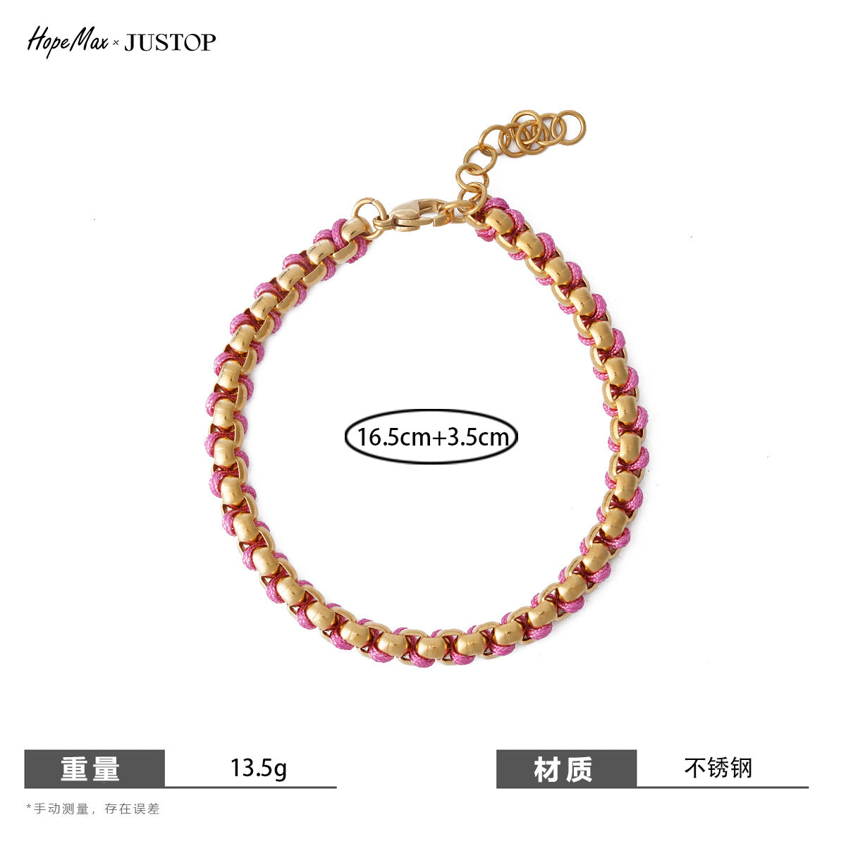 Handmade braided rope bracelet with pearl beads – Multicolor
