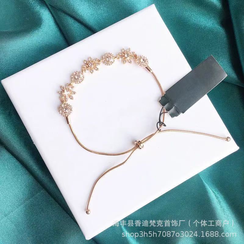 Cubic zirconia tennis bracelet – Rose Gold / Sunflower