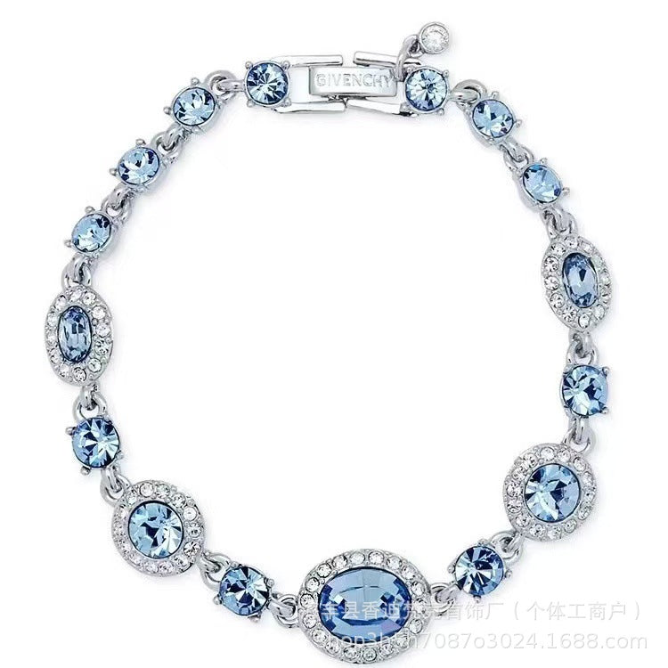 Cubic zirconia tennis bracelet – Silver Blue / Starry Sky