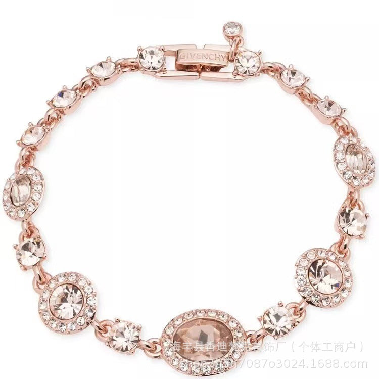 Cubic zirconia tennis bracelet – Silver Blue / Luster Crystal