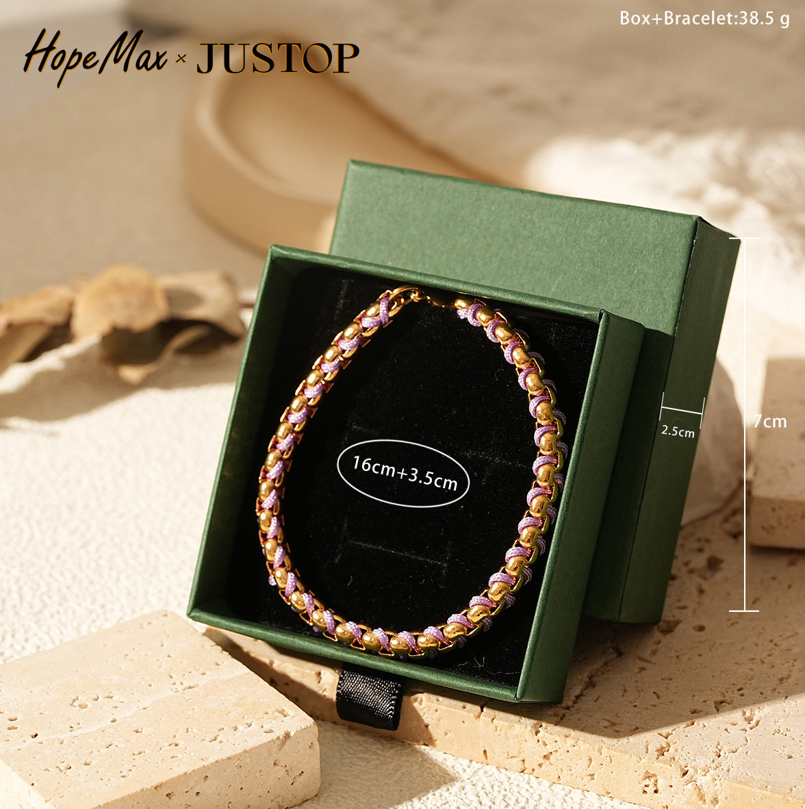 Handmade braided rope bracelet with pearl beads – Black