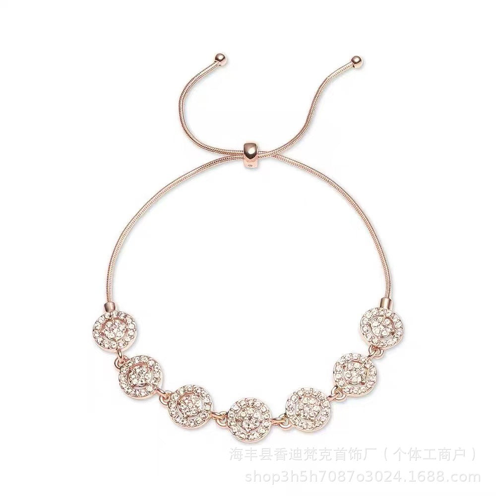 Cubic zirconia tennis bracelet – Rose Gold / Round CZ