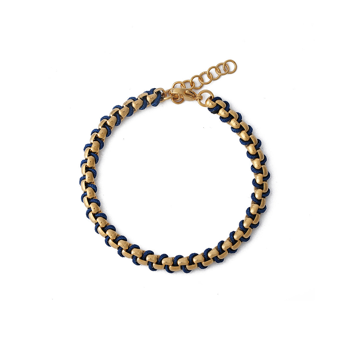 Handmade braided rope bracelet with pearl beads – styling view 23
