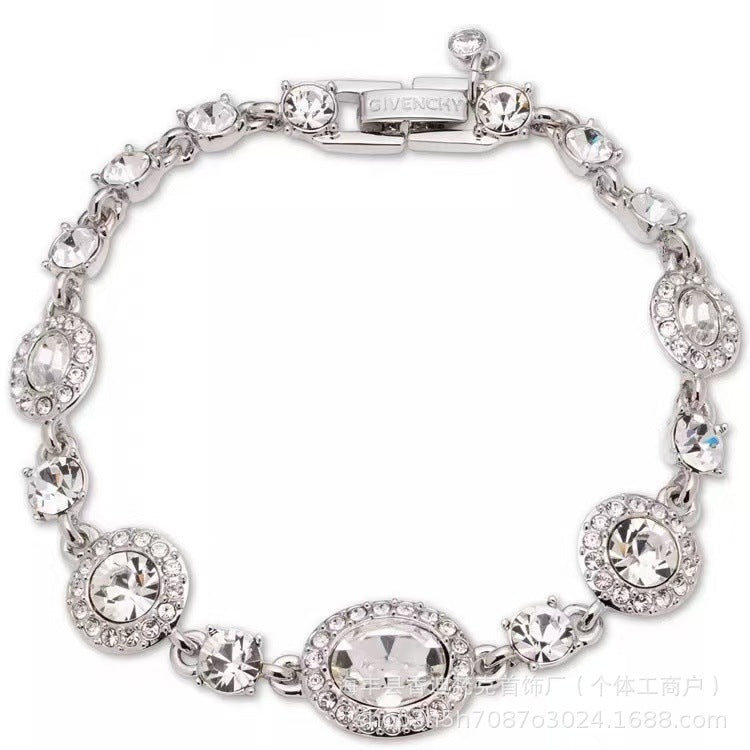 Cubic zirconia tennis bracelet – Rose Gold / Luster Crystal