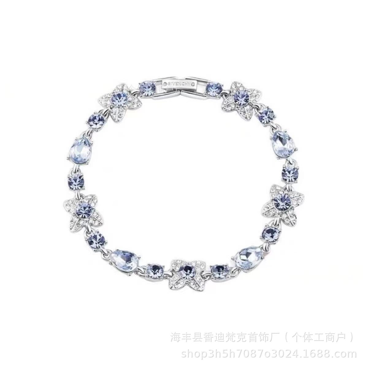 Cubic zirconia tennis bracelet – Silver / Starry Sky